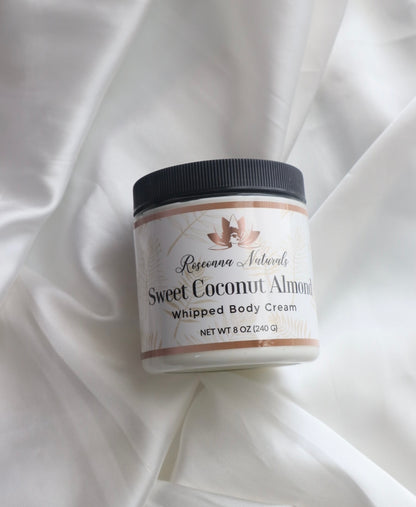Sweet Coconut Almond Whipped Body Cream - Roseonna Naturals