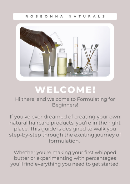 Formulators Guide To Formulating : For Beginners - Roseonna Naturals