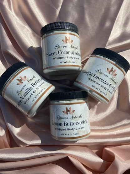 Warm Vanilla Buttercream Whipped Body Cream - Roseonna Naturals