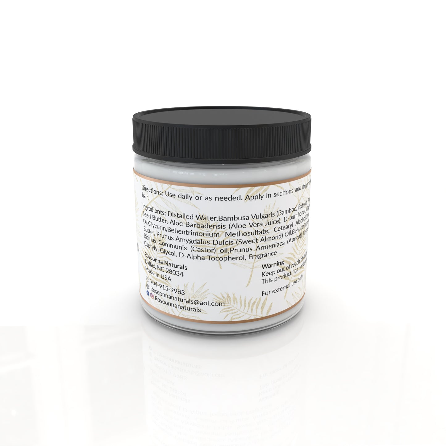 Mango Butter & Argan Whipped Daily Hair Moisturizer - Roseonna Naturals