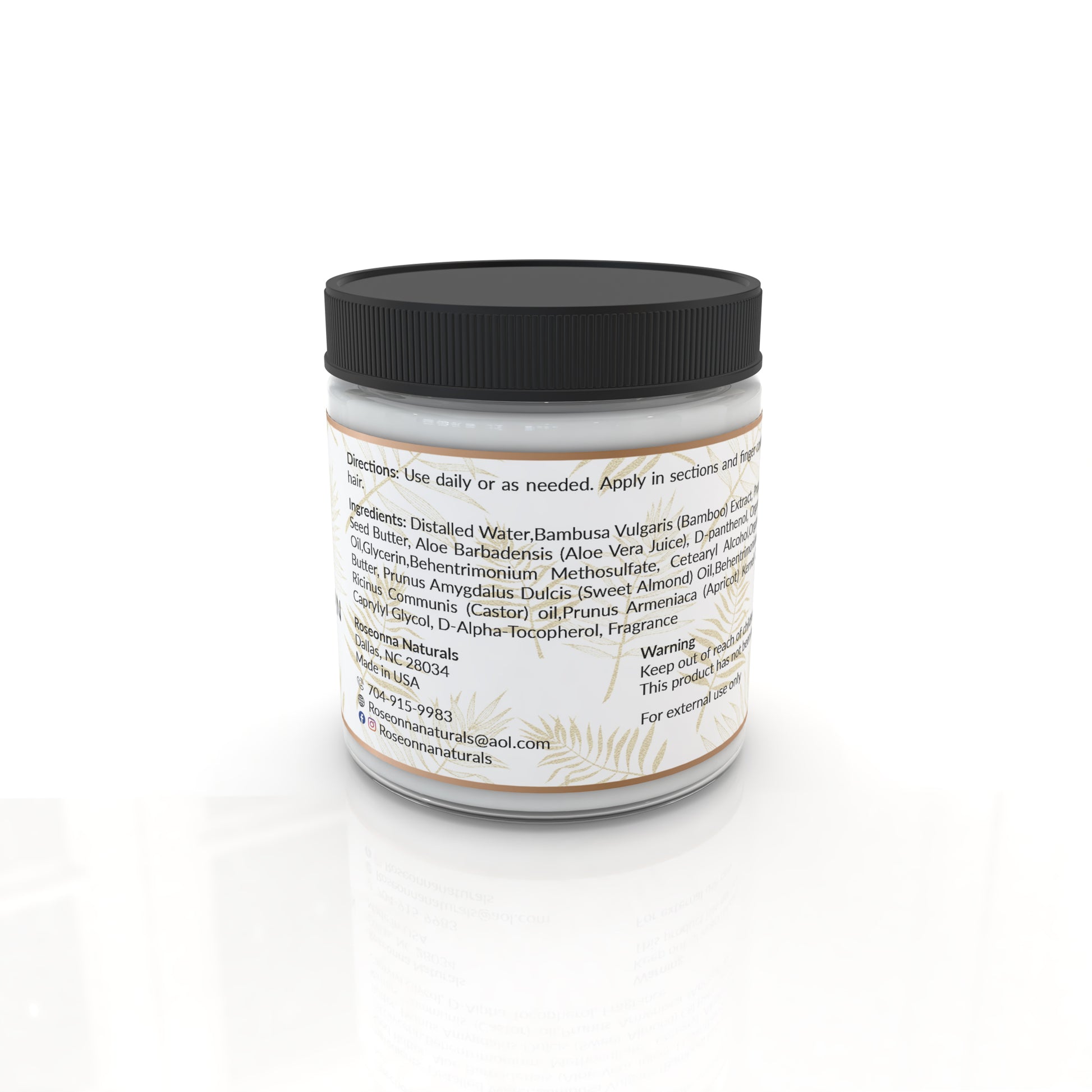 Mango Butter & Argan Whipped Daily Hair Moisturizer - Roseonna Naturals