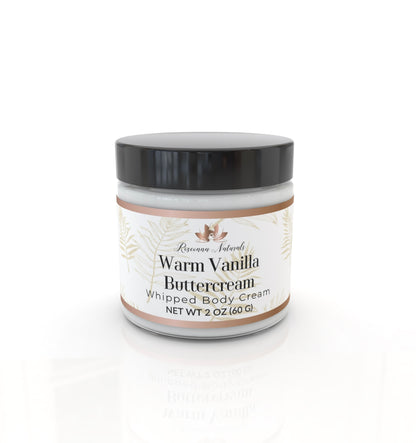 Warm Vanilla Buttercream Whipped Body Cream - Roseonna Naturals