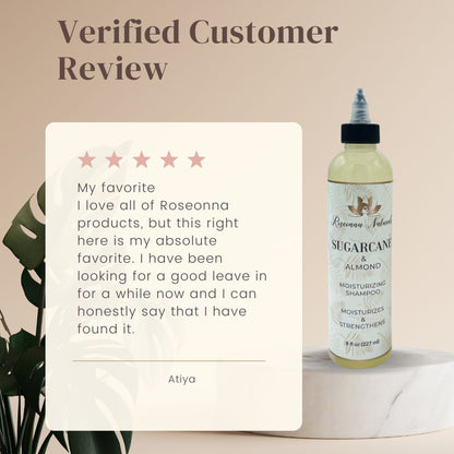 Sugarcane & Almond Moisturizing Shampoo - Roseonna Naturals